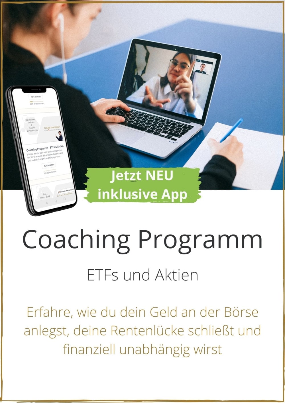 Coaching Programm ETFs und Aktien