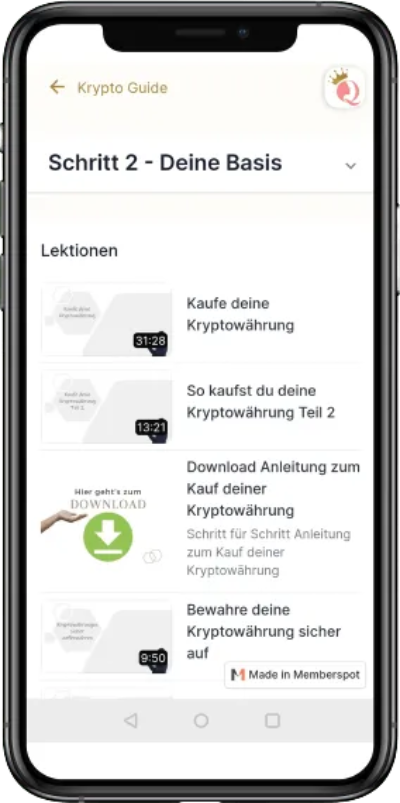Coaching Programm ETFs &Aktien 24 Krypto Guide App – Inhalte jederzeit und überall abrufen